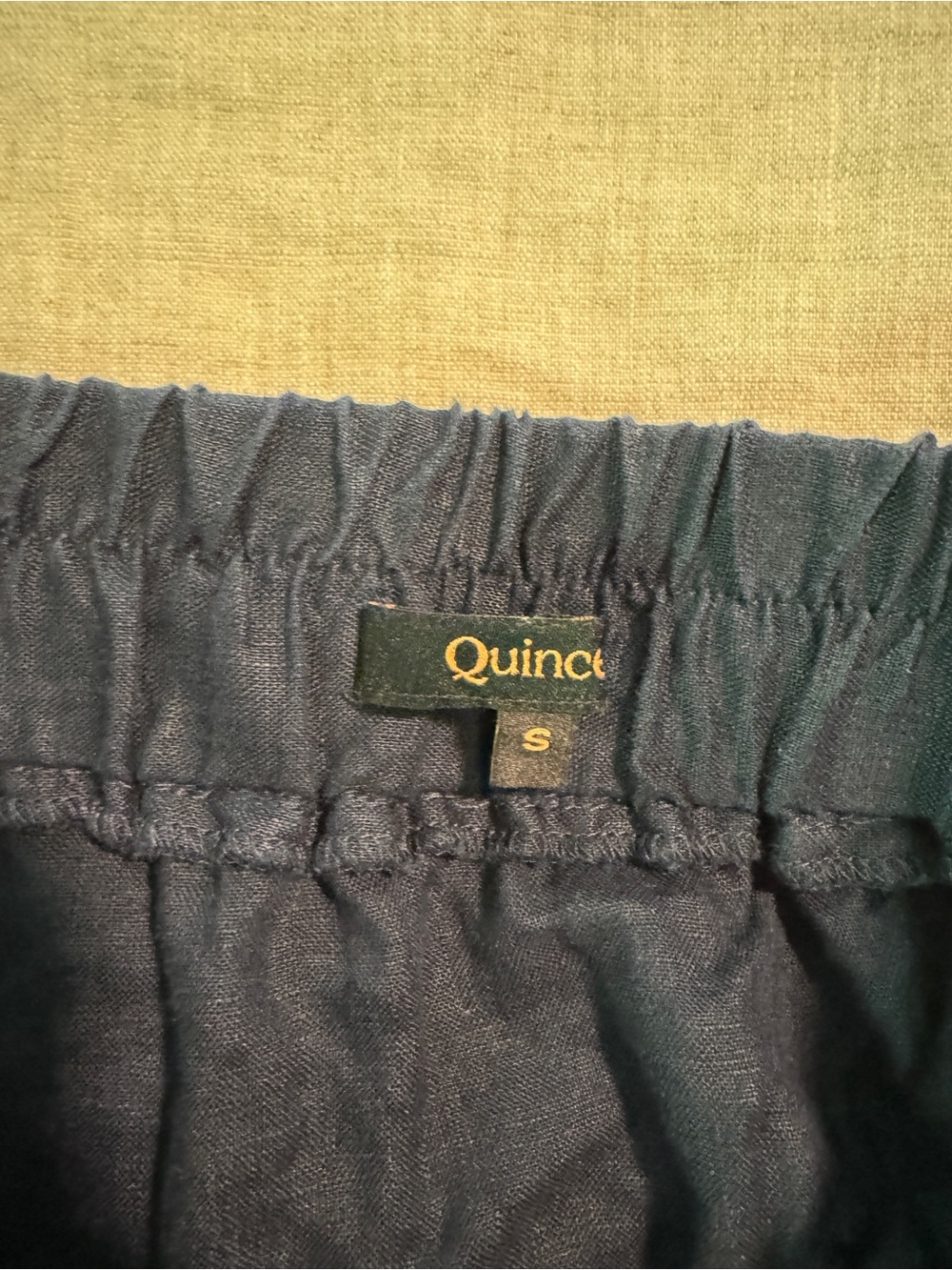 Quince Navy Linen Maxi Skirt with High Side Slit - Picture 3 of 3